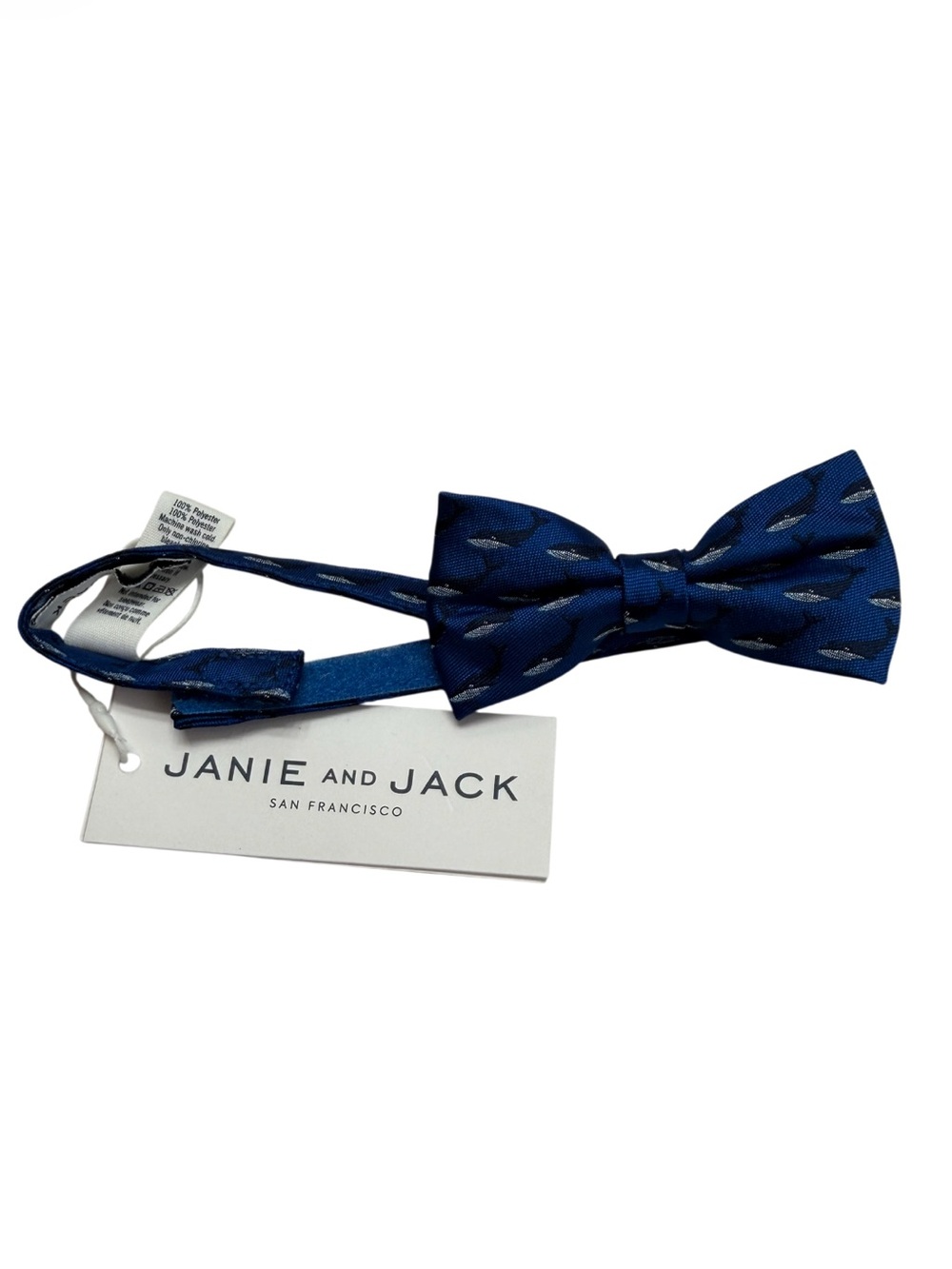 Janie and Jack Blue Patterned Boys' Bow Tie